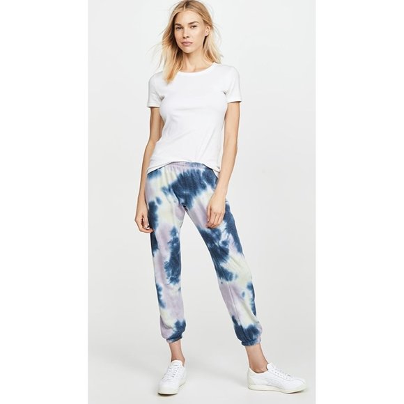 New Spiritual Gangster Perfect Sweatpant Size S Tie Dye Pastel Cloud NWT - Picture 1 of 7